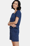Zivame Color Me Happy Knit Cotton Shorts Set - Medieval Blue — thumbnail 2